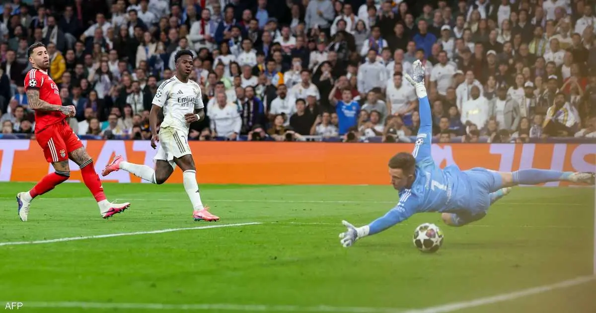 فينيسيوس يقود الريال لثمن نهائي أبطال أوروبا على حساب بنفيكا