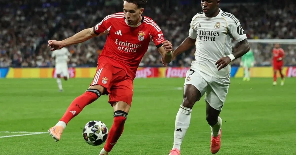 ريال مدريد يتعافى ليتعادل مع بنفيكا في الشوط الأول