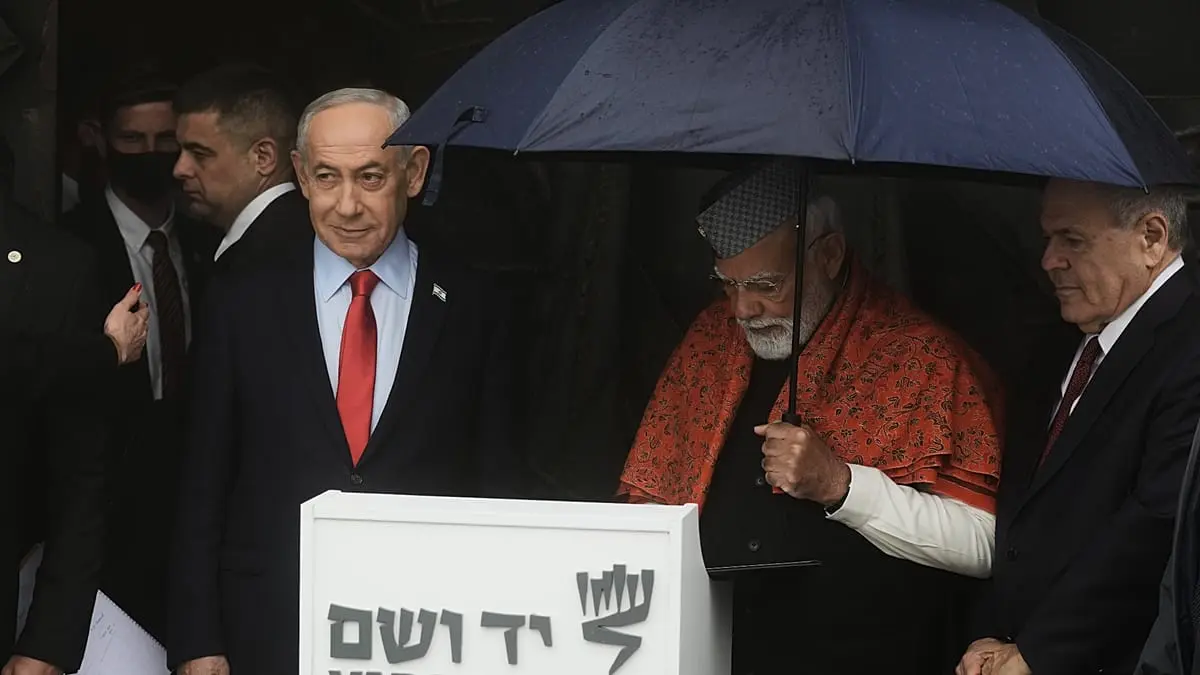 "شراكة استراتيجية تتوسع بين الهند وتل أبيب".. مودي من إسرائيل: لا تسامح مع الإرهاب