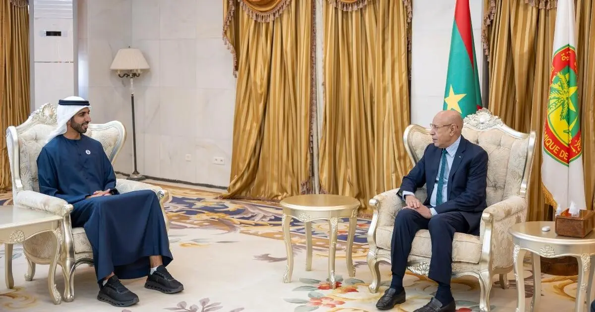 الرئيس الموريتاني يبحث مع وزير الدولة الإماراتي تعزيز العلاقات