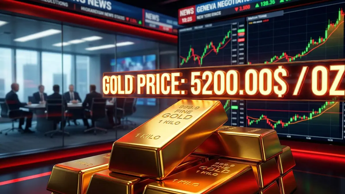 الذهب فوق مستوى 5200 دولار.. وترقب "عنيف" لإغلاق الأسواق وسط كواليس جنيف