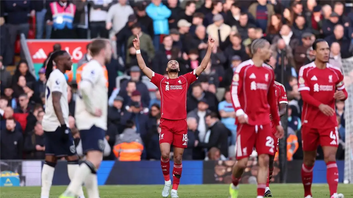 جاكبو يسجل هدف ليفربول الرابع.. ووست هام يرد بالثاني