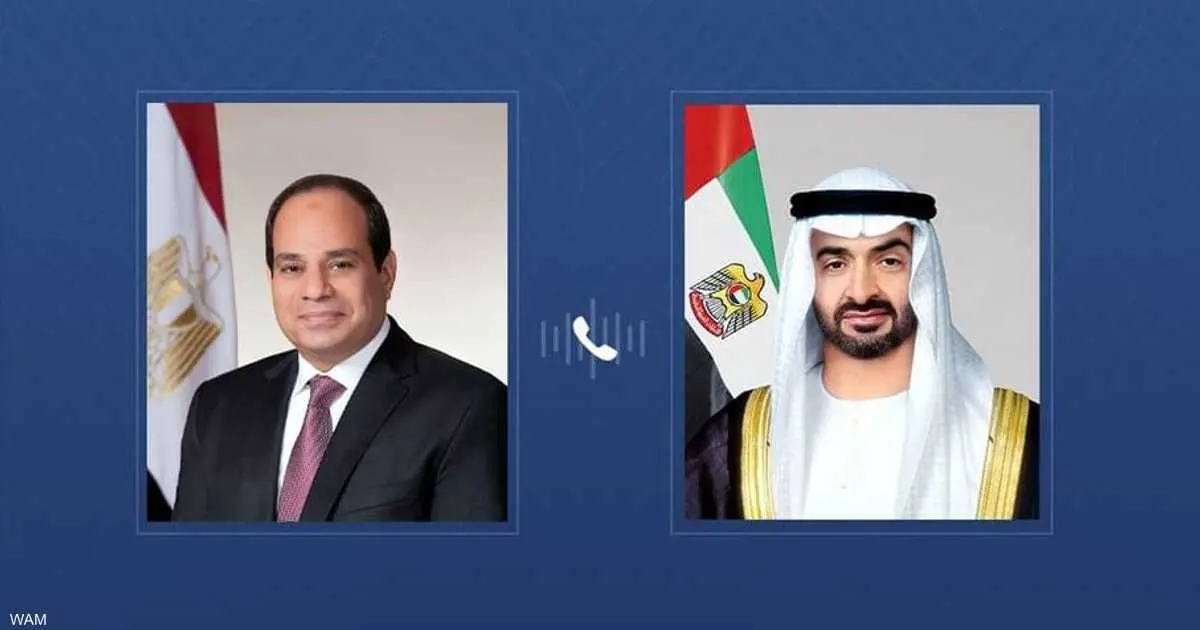 خلال اتصال مع رئيس الإمارات.. السيسي يدين اعتداءات إيران