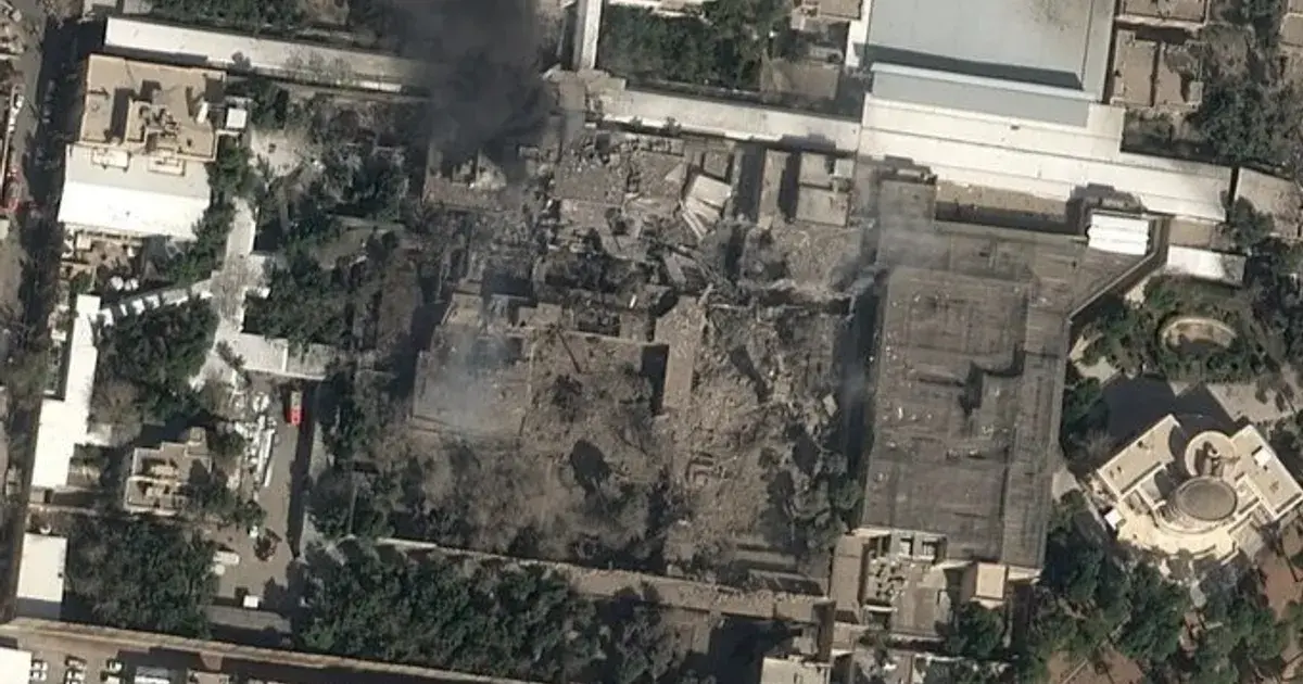 صورة بالأقمار الاصطناعية تظهر دماراً كبيراً في مقر إقامة خامنئي بطهران