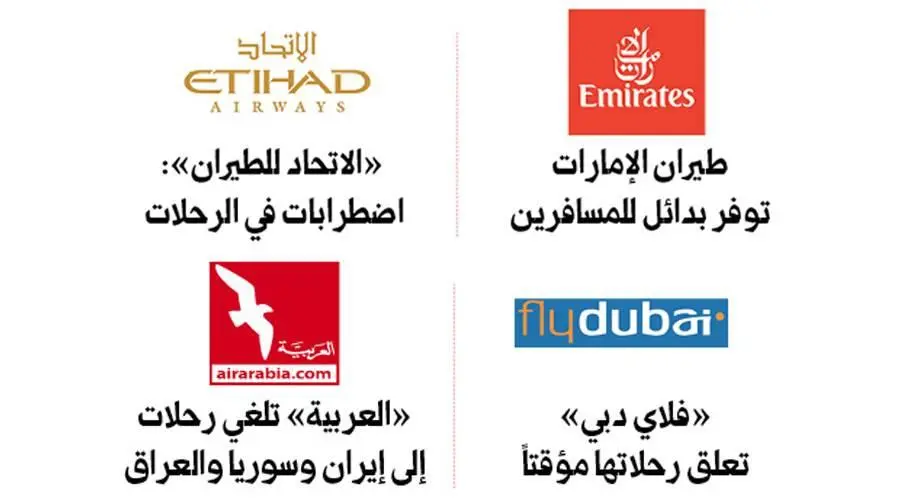 إغلاق المجال الجوي مؤقتاً ومطارات الدولة تلغي رحلاتها