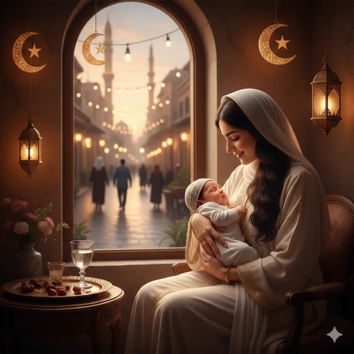 حكاية أم مع مولودها في شهر رمضان: بين الرضاعة والطمأنينة وتنظيم النوم قبل الإفطار