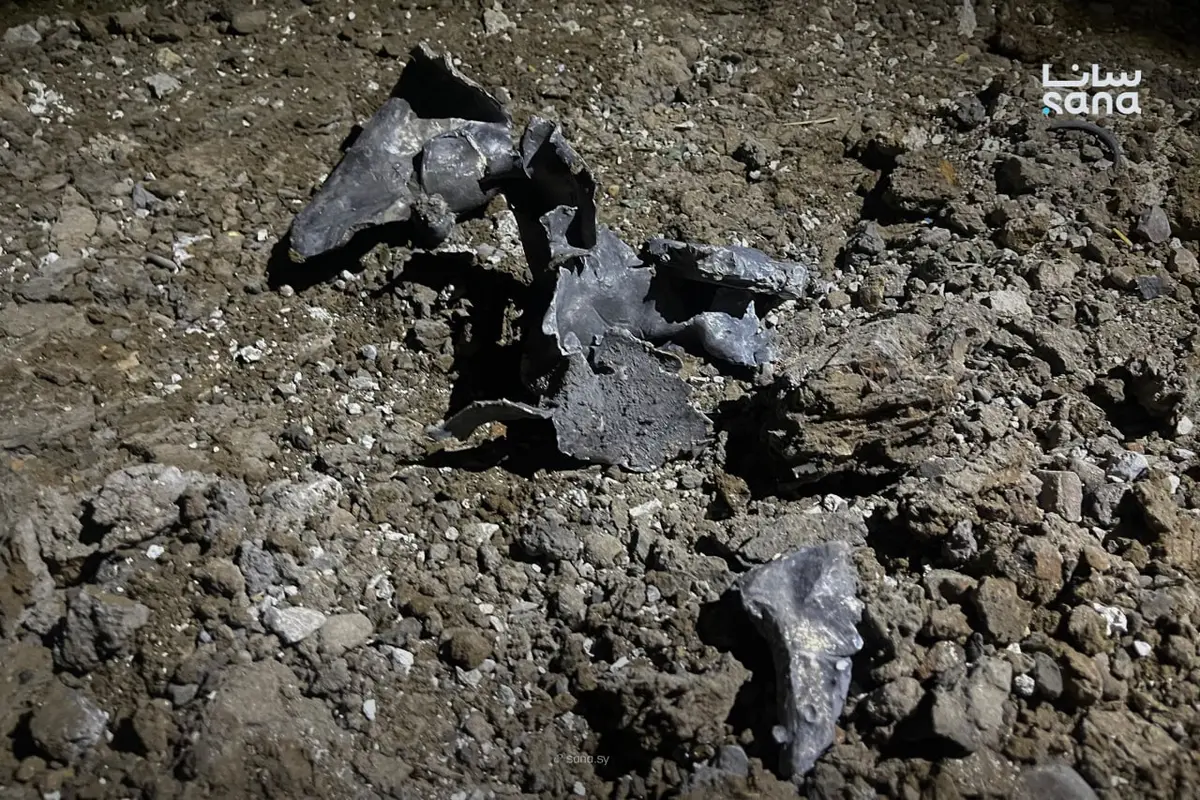 إصابة شخصين جراء سقوط بقايا صاروخ في عين ترما نتيجة الضربات المتبادلة بين إسرائيل وإيران