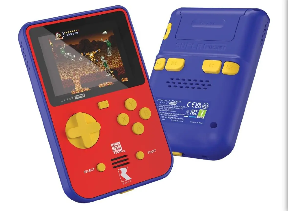إطلاق نسخة Rare من HyperMegaTech Super Pocket مع 14 لعبة كلاسيكية - التقنية بلا حدود