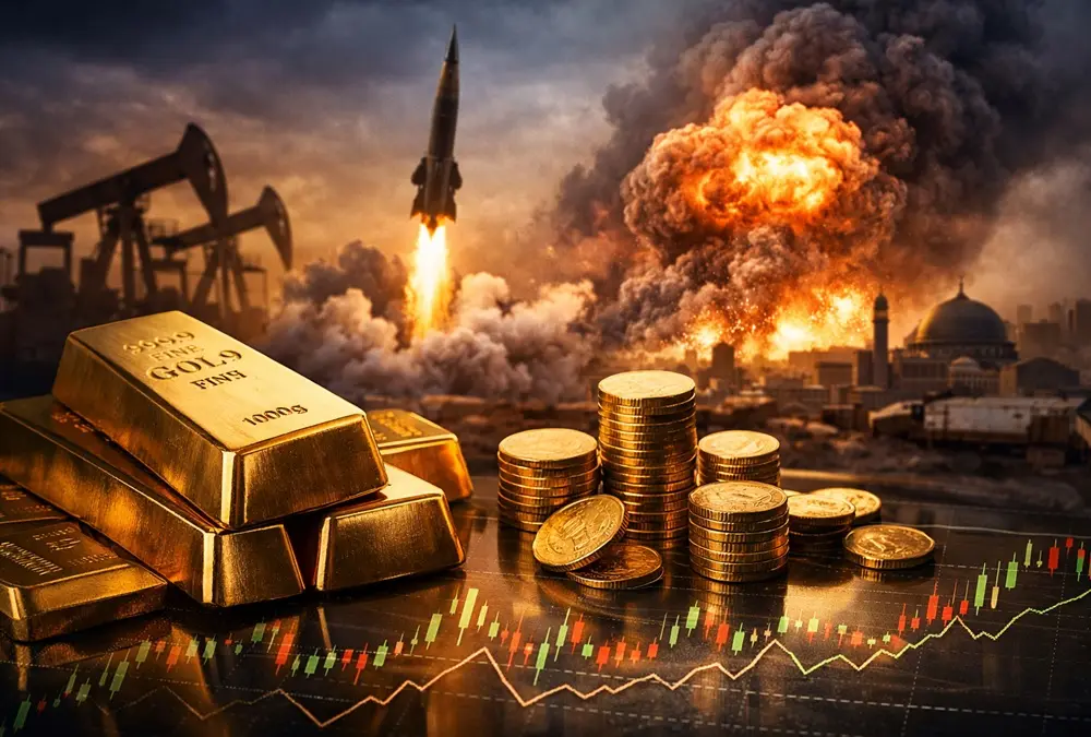 أسعار الذهب تقفز إلى 5376.44 دولار للأوقية بعد الضربات الأمريكية الإسرائيلية على إيران