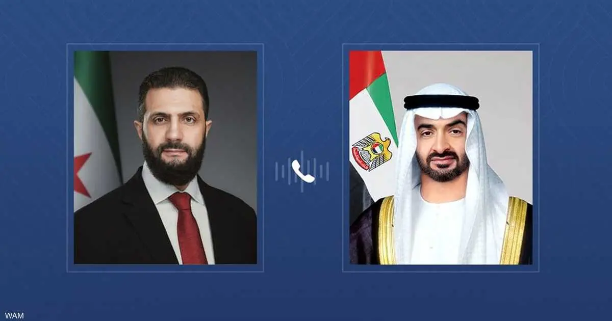 الشرع يدين الاعتداءات الإيرانية ويؤكد التضامن مع الإمارات