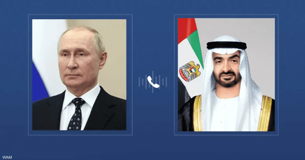 رئيس دولة الإمارات يبحث مع بوتين "الاعتداءات الإيرانية"