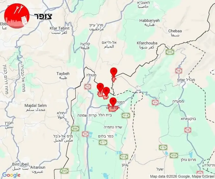 الجيش الإسرائيلي يعترض 4 صواريخ أطلقت من جنوب لبنان.. و"حزب الله" يتبنى