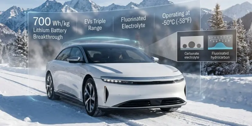 اختراق جديد في البطاريات يعزز مدى السيارات الكهربائية إلى الضعف