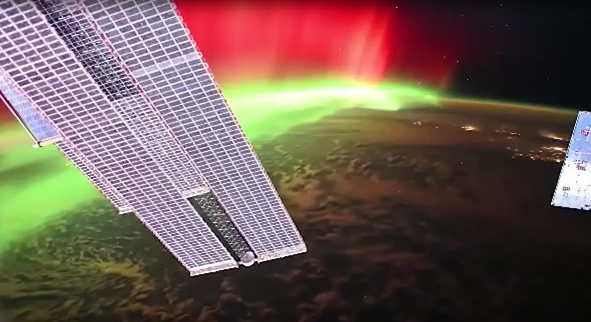 لقطات مميزة للشفق القطبي من الفضاء (فيديو)