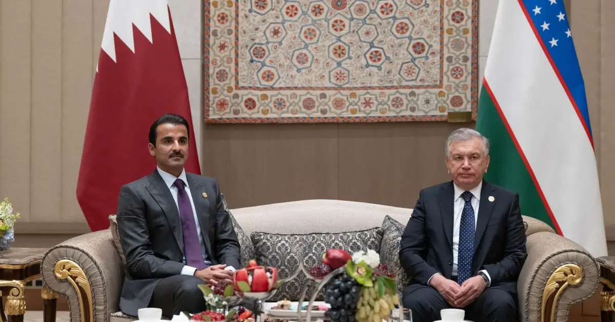 رئيس أوزبكستان لأمير قطر: اعتداءات إيران تتعارض مع حسن الجوار