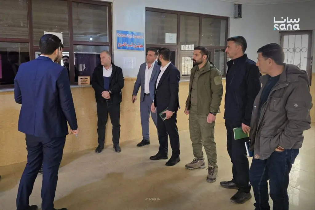 وفد من الهيئة العامة للمنافذ والجمارك وفريق تقني يزوران منفذ سيمالكا الحدودي في الحسكة