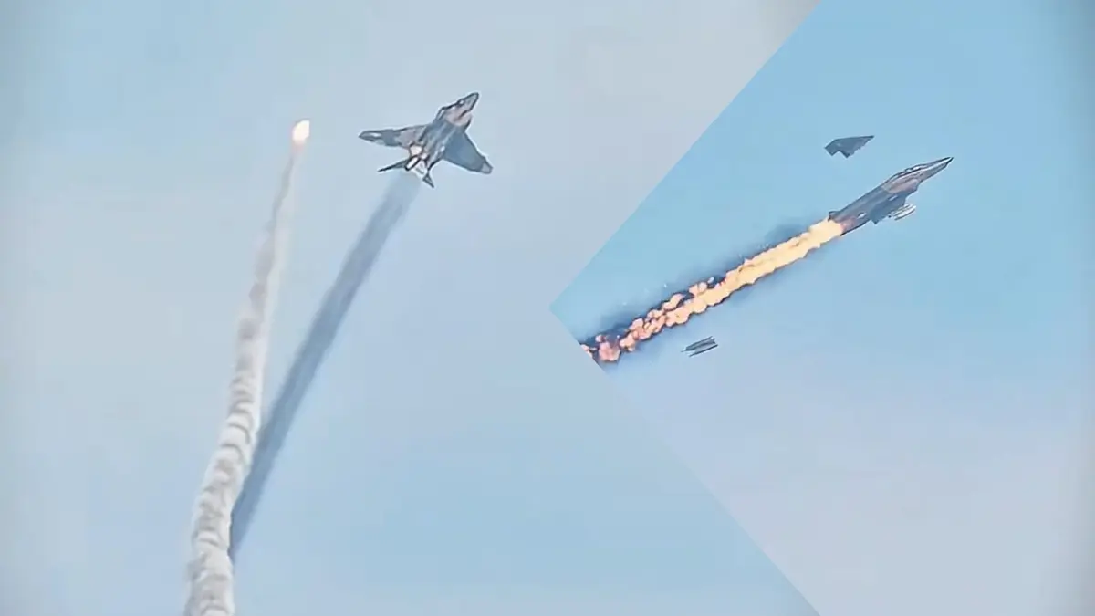 "لحظة اعتراض صاروخ إيراني لمقاتلة إسرائيلية".. ما صحته؟