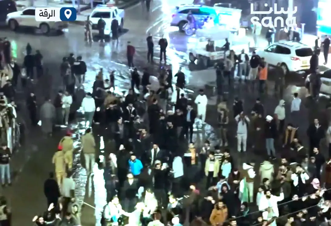 من احتفالات أهالي الرقة في الذكرى الـ 13 لتحرير المدينة من النظام البائد