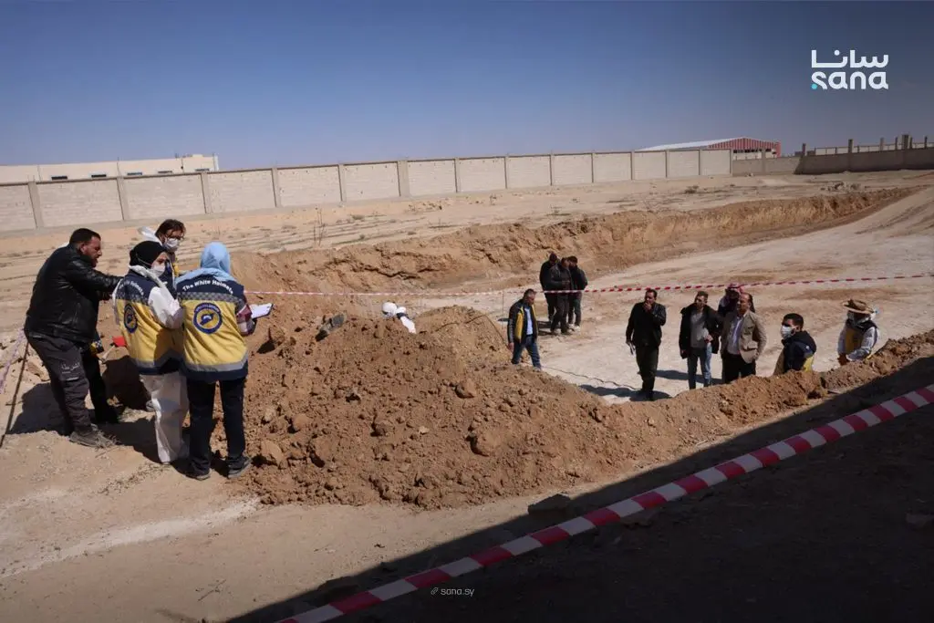العثور على رفات 14 شخصاً في عدرا الصناعية بريف دمشق