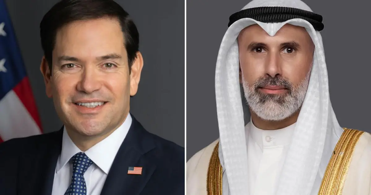 وزير الخارجية الكويتي يبحث مع نظيره الأمريكي العدوان الإيراني