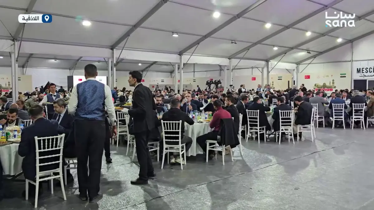 إفطار الأخوّة السورية التركية في بلدة برج إسلام على شاطئ صليب التركمان باللاذقية