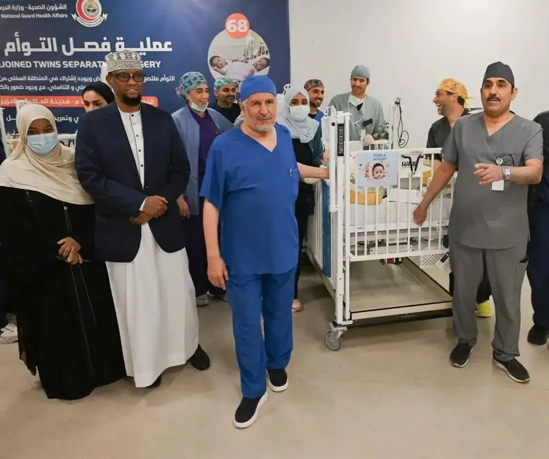 نجاح فصل التوأم الملتصق الصومالي «رحمة ورملا» في الرياض
