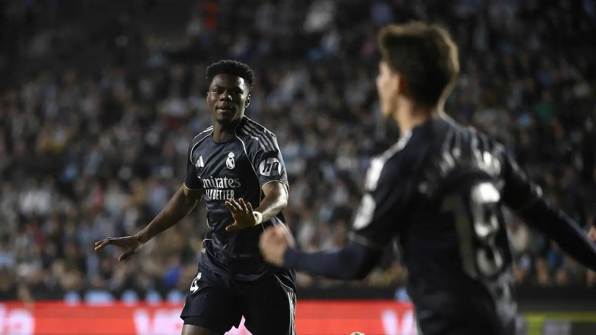 تشواميني يسجل هدف ريال مدريد الأول أمام سيلتا فيجو في الدوري الإسباني