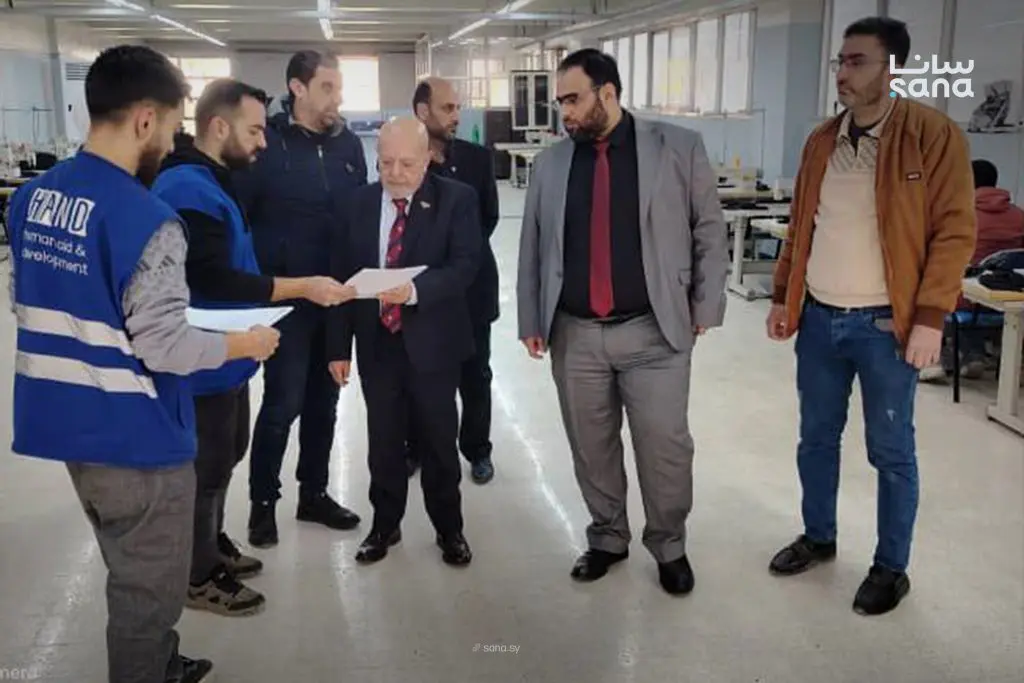 وزير الاقتصاد والصناعة يتفقد مجمع التدريب المهني في حلب