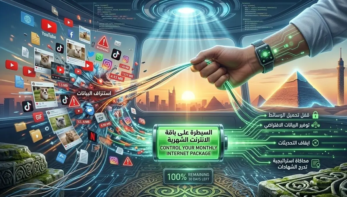 كيف تسيطر على باقة الانترنت الشهرية ولا تضطر لتجديدها أكثر من مرة - سوالف سوفت