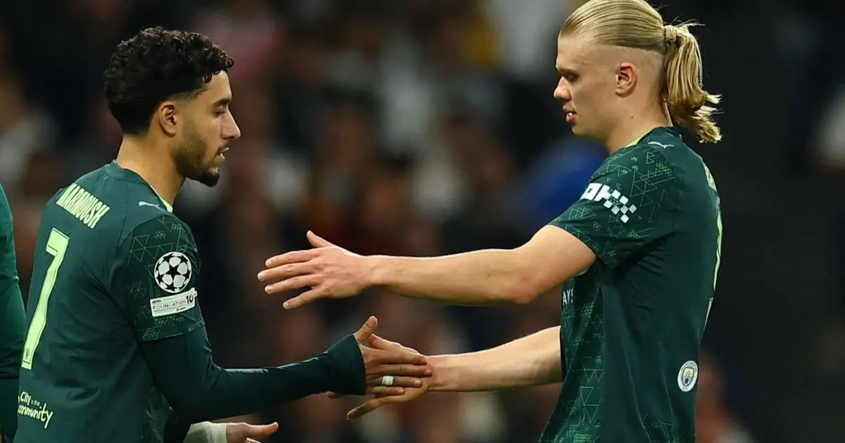 تشكيلة مانشستر سيتي المتوقعة ضد ريال مدريد.. هل يفعلها عمر مرموش؟