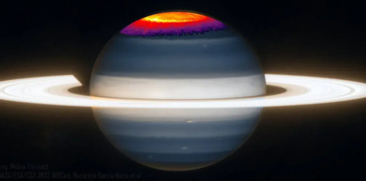 لغز دوران زحل يُحلّ... الشفق القطبي يكشف السرّ خلف تغيُّر سرعته