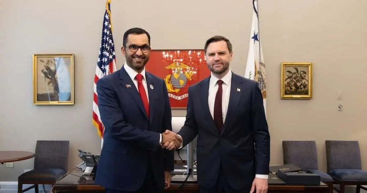 نائب الرئيس الأميركي يستقبل سلطان الجابر في البيت الأبيض