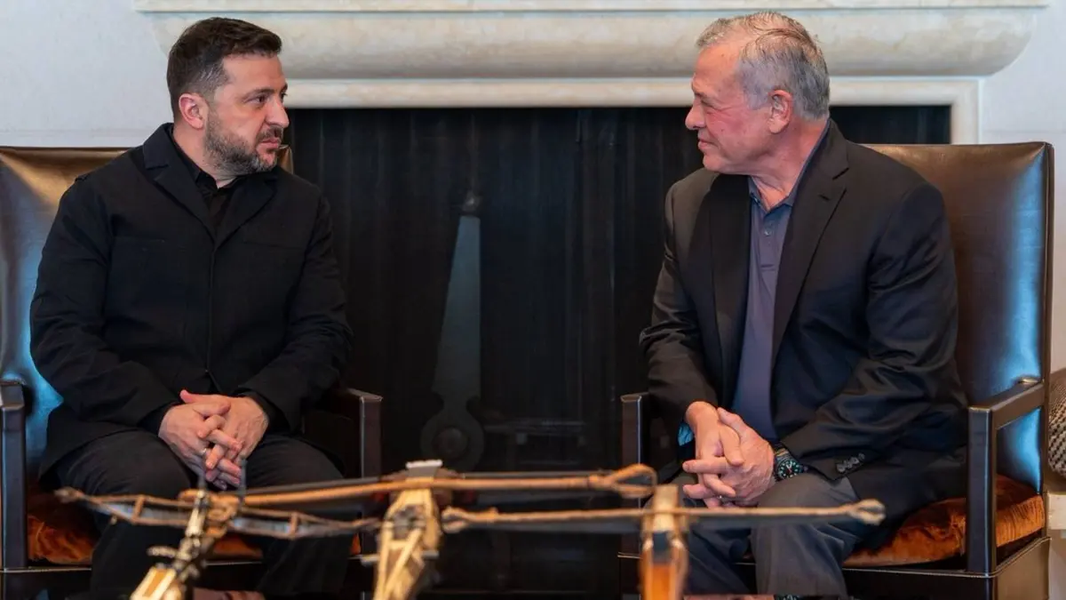 الملك يستقبل الرئيس الأوكراني في عمان - فيديو