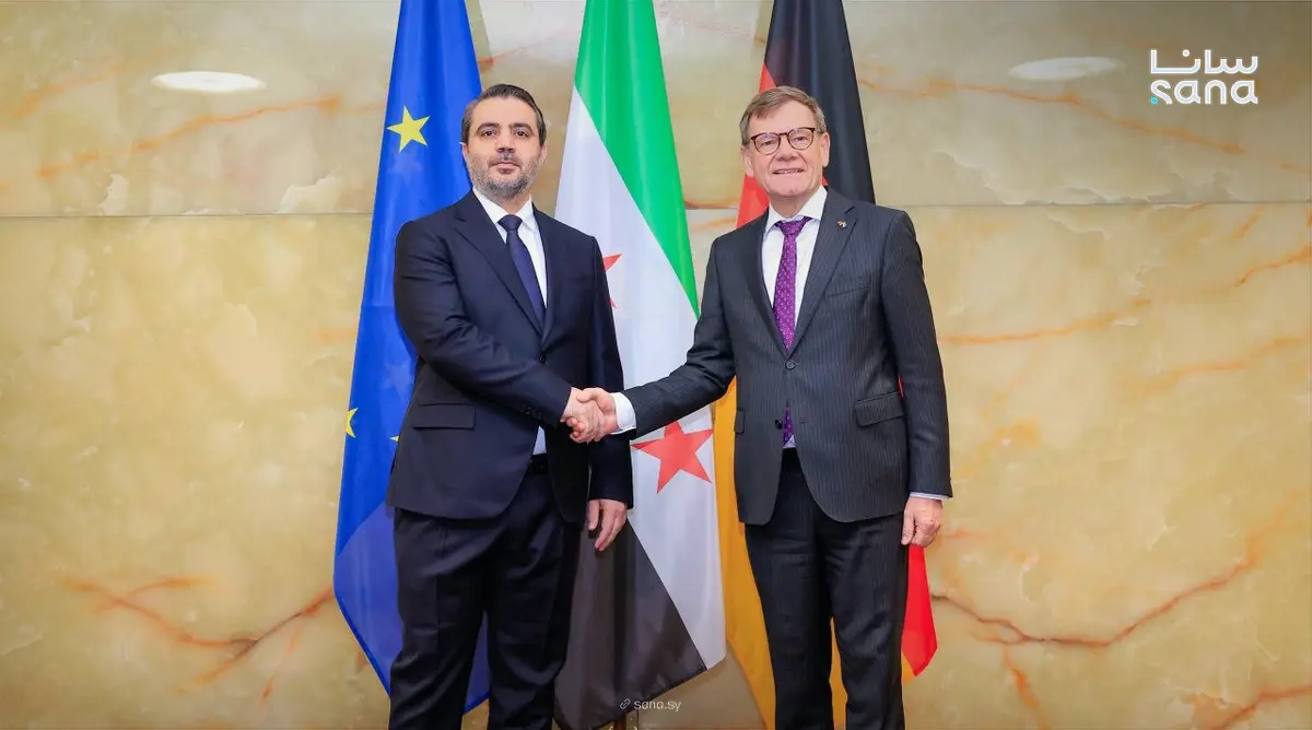 الشيباني يبحث مع نظيره الألماني المستجدّات الإقليميّة وتعزيز التعاون