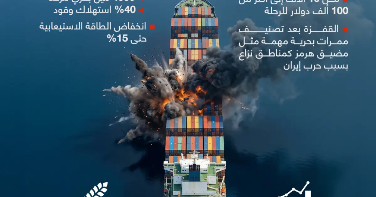 حرب إيران.. التأمين البحري يقفز 10 أضعاف