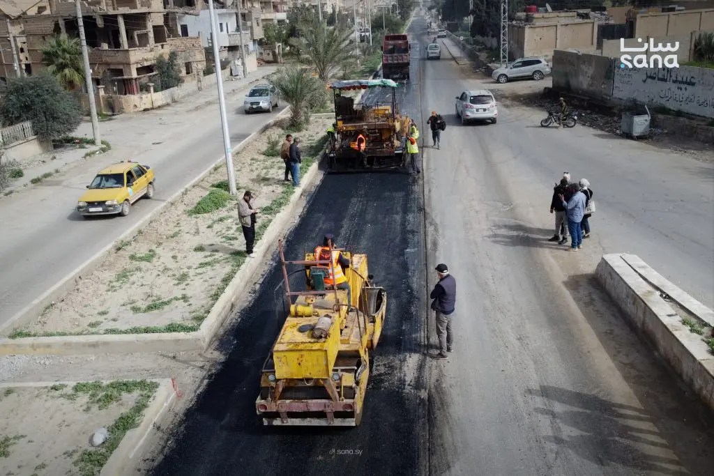 استئناف مشروع "ربيع دير الزور" لإعادة تأهيل عدد من الشوارع الرئيسية في المدينة
