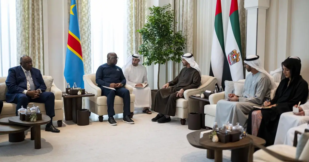 رئيسا الإمارات والكونغو يبحثان الشراكة الاقتصادية وعدوان إيران