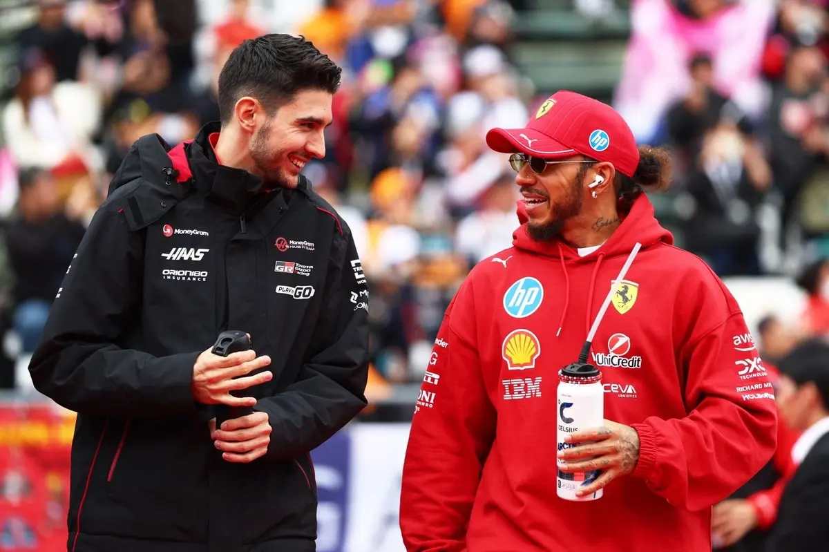 F1 fans lose it as Esteban Ocon's "cheeky" Lewis Hamilton reality TV joke goes viral