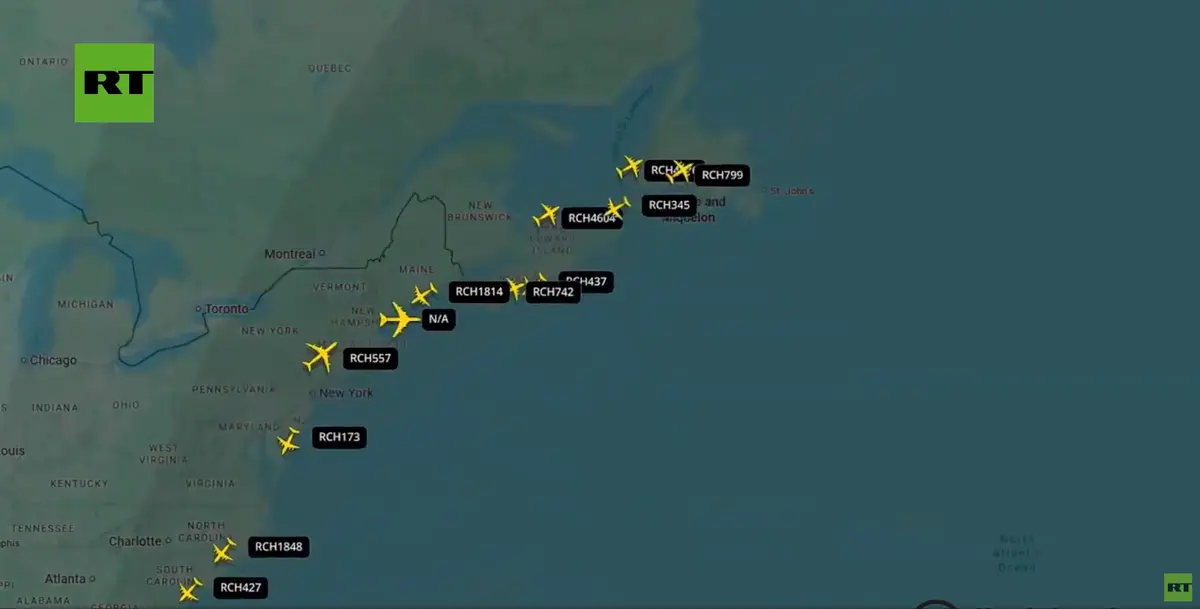بالفيديو.. جسر جوي ضخم من البنتاغون يربط الولايات المتحدة بالشرق الأوسط